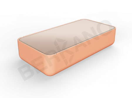 Стол Grace средний со стеклом Terracotta