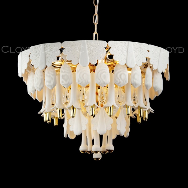 Люстра Cloyd PLINSE C12 / Ø61 см - керамика - золото (арт.11456) от интернет-магазина IDODOM.RU