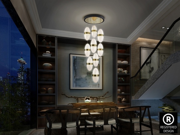 Подвесной светильник Garden 9L черный/бронзовый от интернет-магазина IDODOM.RU