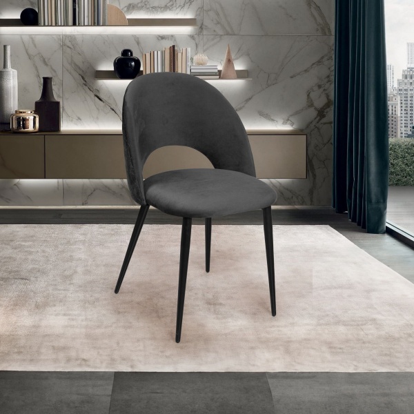 Стул Max ромб, бархат серый 27 от интернет-магазина IDODOM.RU