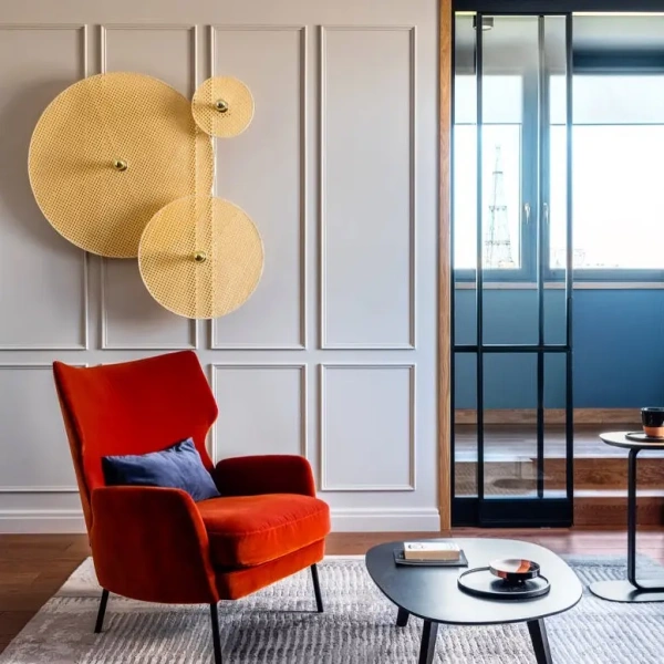 Бра Tan Tan A1053/15 см черный металл + 1125/90 см натуральный ротанг от интернет-магазина IDODOM.RU