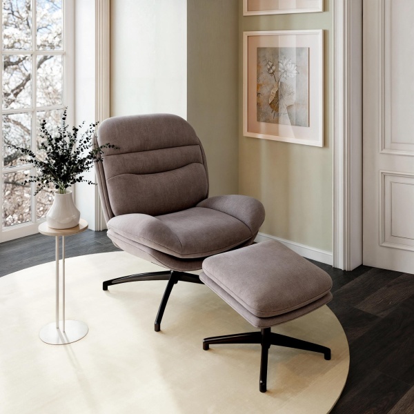 Кресло качалка с оттоманкой Magnus, серый от интернет-магазина IDODOM.RU