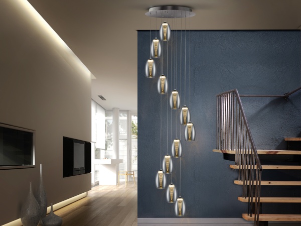 Подвесной светильник Nebula LED 12L хром от интернет-магазина IDODOM.RU