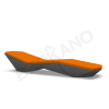 Шезлонг Quaro с подушками Coal Black, Orange
