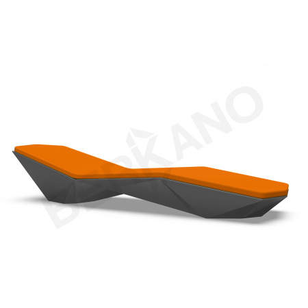 Шезлонг Quaro с подушками Coal Black, Orange