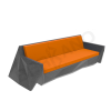 Диван Quaro с подушками Black Granite, Orange