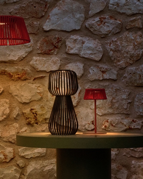 Настольная лампа Reiba из черного металла на солнечной батарее от интернет-магазина IDODOM.RU