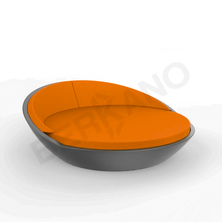 Шезлонг Riviera Coal Black, Orange