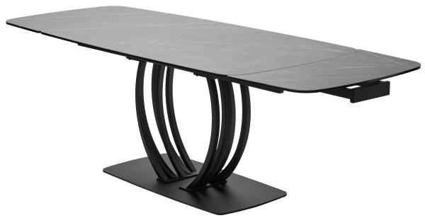 Стол обеденный Ring (160+40+40) керамика матовая серая от интернет-магазина IDODOM.RU