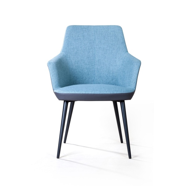 Стул с подлокотниками Frank, рогожка комби синий от интернет-магазина IDODOM.RU