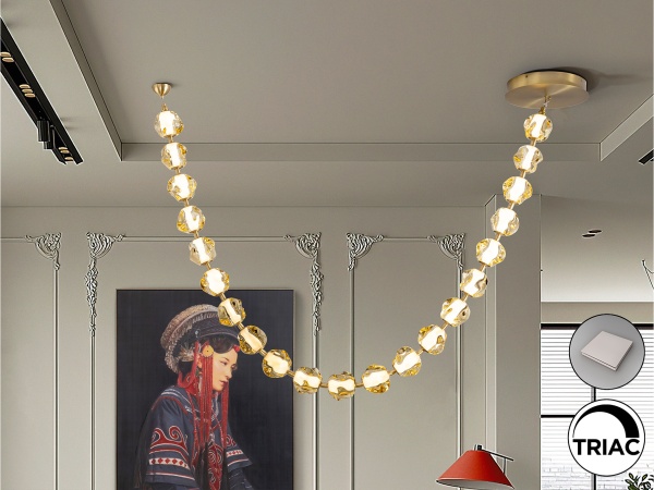 Люстра Zaria II 21L бронзовый/янтарный DIM от интернет-магазина IDODOM.RU