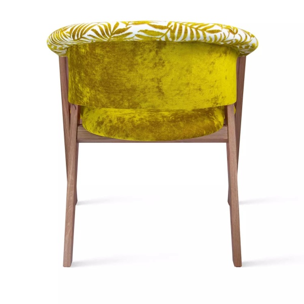 Кресло Claus, дуб натуральный, ткань, желтый от интернет-магазина IDODOM.RU