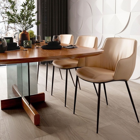 Стул с подлокотниками Sofia, экокожа soft-touch, серый от интернет-магазина IDODOM.RU