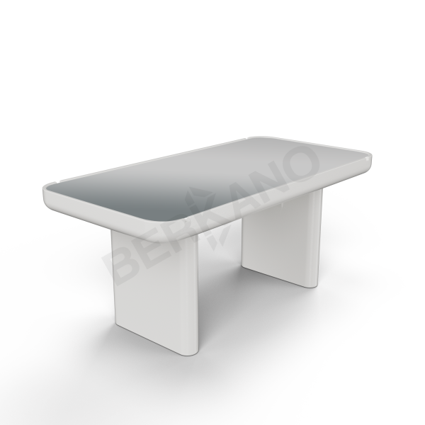 Стол Grace большой со стеклом Snow White