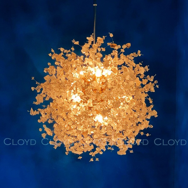 Люстра Cloyd ACE C12 / Ø50 см - кварц - золото (арт.12370) от интернет-магазина IDODOM.RU
