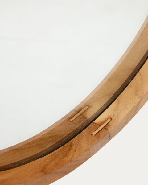 Magda Зеркало из массива тикового дерева с натуральной отделкой Ø 40 x 60 см от интернет-магазина IDODOM.RU