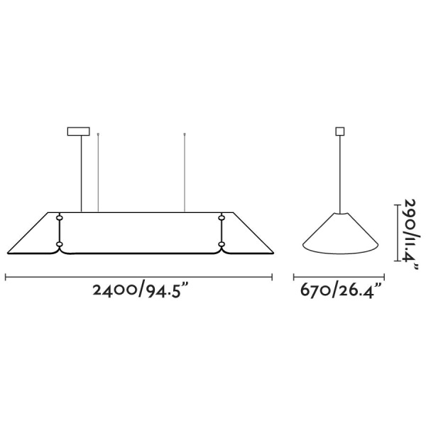 Люстра Fonovia серая 156 см 50W 3000K от интернет-магазина IDODOM.RU