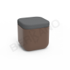 Пуф Grace коричневого цвета, аксессуар темно-серого цвета