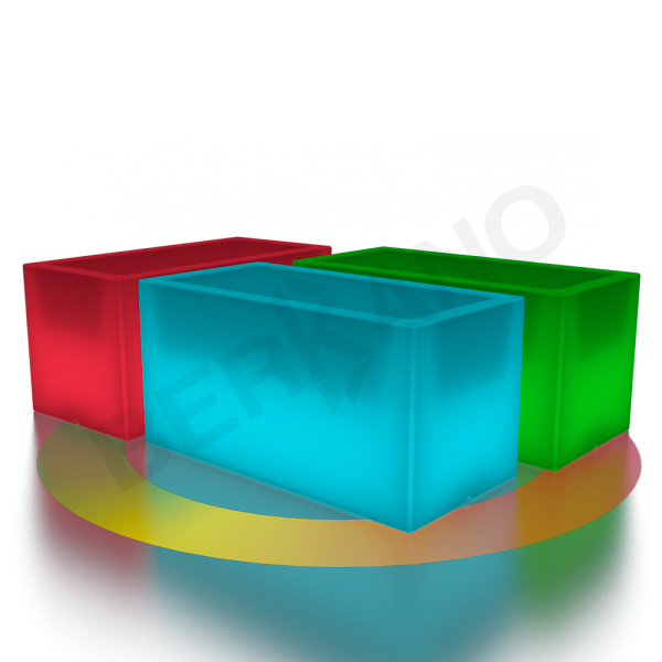 Кашпо Cubric 40*100 DB Snow White RGB ACC