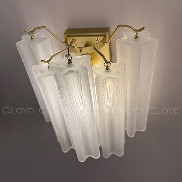 Бра Cloyd ANNO-C W1 / выс. 29 см - латунь светл. - белое матовое стекло (арт.20468) от интернет-магазина IDODOM.RU