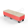 Скамейка Brick 180 красного цвета, аксессуар бежевого цвета