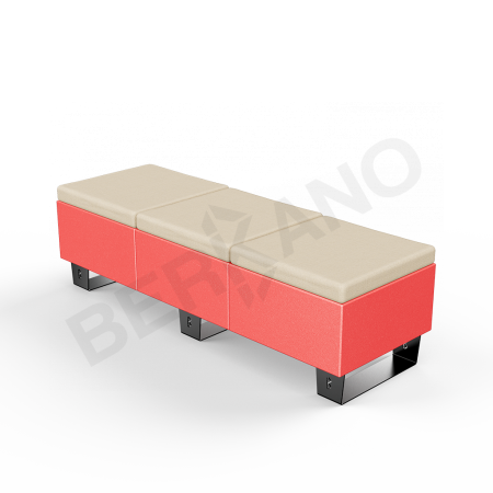 Скамейка Brick 180 Chili Red, Bone Brown