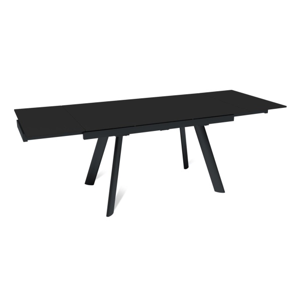 Стол раскладной Stone (140+40+40), керамика матовая черная от интернет-магазина IDODOM.RU