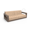 Диван Quarter lounge с подушками кофейного цвета, аксессуар песочного цвета