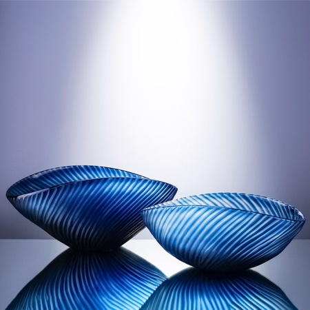 Ваза Cloyd MUSSEL Vase / выс. 12 см - синее стекло (арт.50034) от интернет-магазина IDODOM.RU
