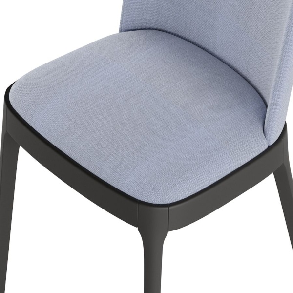 Стул Magda без стежек, массив бук, рогожка голубой от интернет-магазина IDODOM.RU