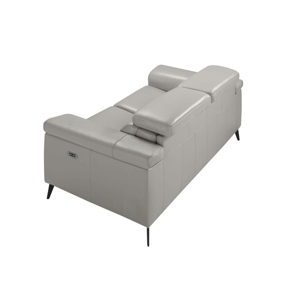 Диван 2-х местный с реклайнером 5319-2P-M5653 /6107 серый кожаный от интернет-магазина IDODOM.RU