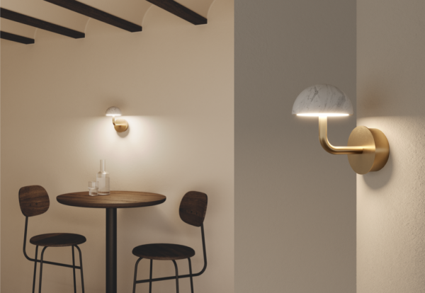 Бра Dussa золотой металл / белый мрамор от интернет-магазина IDODOM.RU