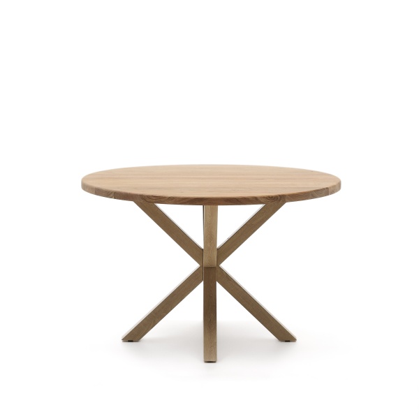 Круглый стол Argo из массива акации со стальными ножками под дерево Ø 120 от интернет-магазина IDODOM.RU