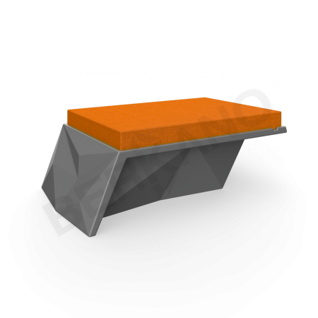 Угловой модуль Quaro с подушками Coal Black, Orange