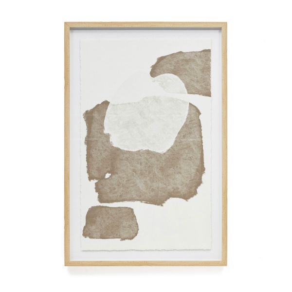 Torroella Абстрактная картина в белом и коричневом цвете 60 x 90 см от интернет-магазина IDODOM.RU