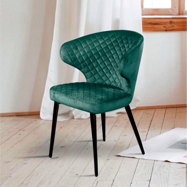 Стул Richard ромб, бархат зелёный 19 от интернет-магазина IDODOM.RU