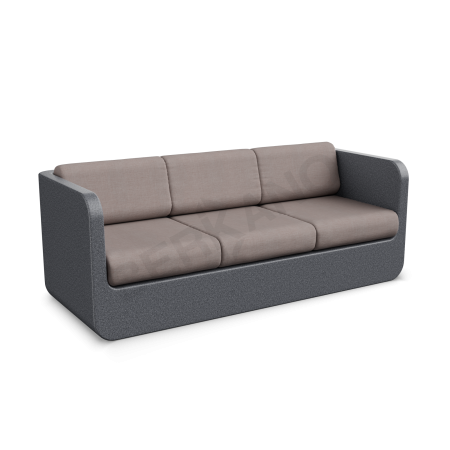 Диван Grace с подушками Black Granite, Cappuccino