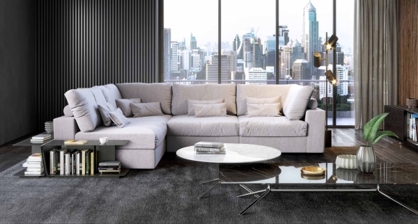 Модуль диван Элизиум со спинкой - Эконом микровелюр