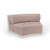 Диван полукруглый Fame с подушкой Bone Brown, Cappuccino