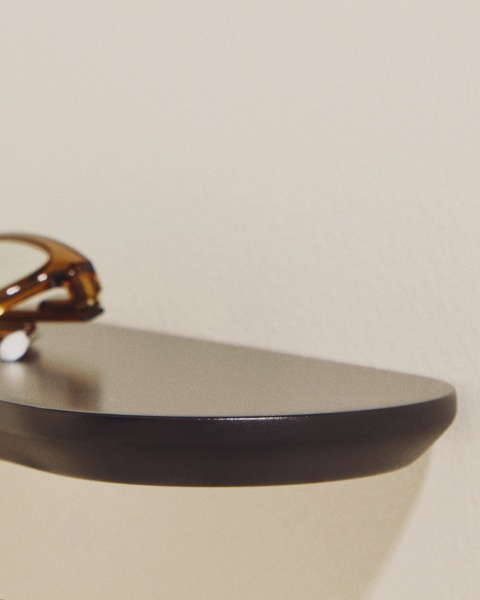 Комплект из 2 полок Arely из МДФ с черным лаковым покрытием, 35 см/55 см от интернет-магазина IDODOM.RU