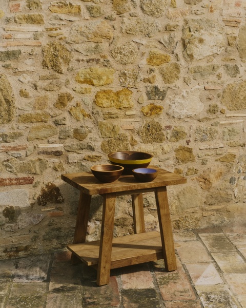 Подставка для ног Safara из переработанного тика 50 x 32 см от интернет-магазина IDODOM.RU