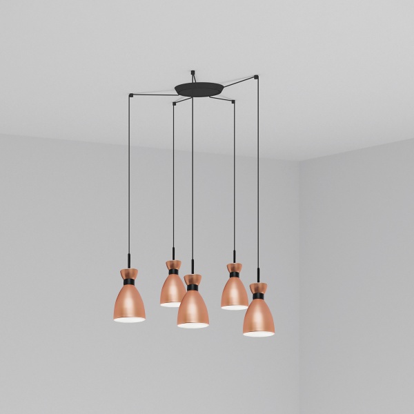 Люстра Retro 5L медная от интернет-магазина IDODOM.RU