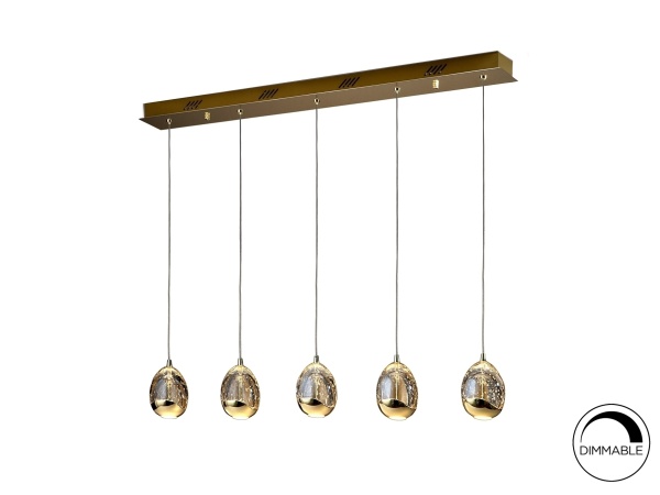 Подвесной светильник Rocio LED 5L золотой от интернет-магазина IDODOM.RU