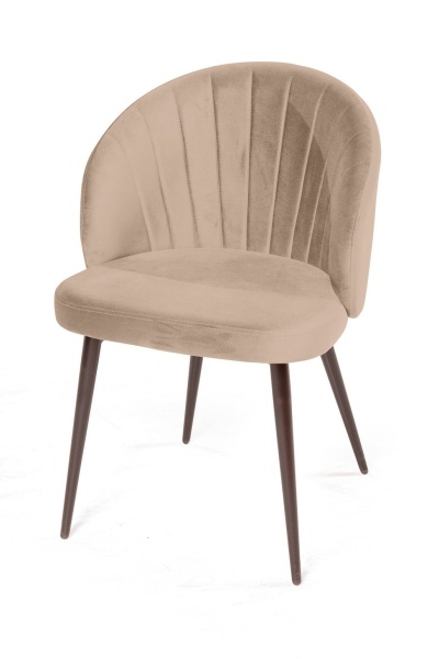 Стул Mont Blanc, бархат бежевый 5 / черный конус от интернет-магазина IDODOM.RU