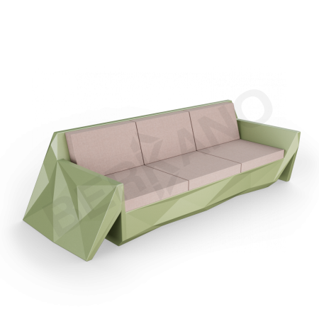 Диван Quaro с подушками Olive green, Cappuccino