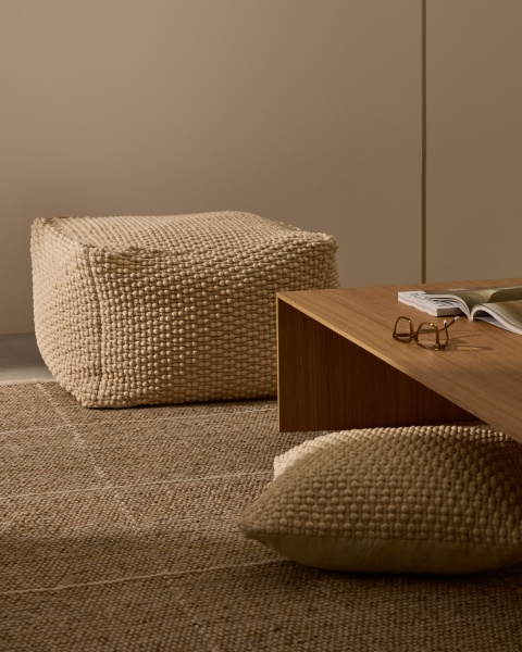 Пуф Mascarell хлопок и полиэстер белый 60 x 60 см от интернет-магазина IDODOM.RU