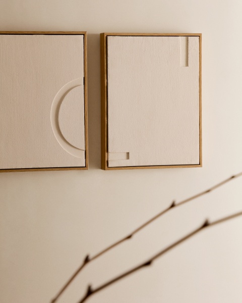 Sefri Набор из 2-х картин с рельефами белого цвета от интернет-магазина IDODOM.RU