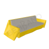 Диван Quaro с подушками Yellow, Light grey
