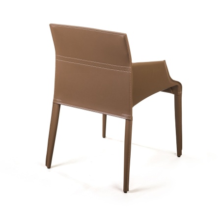 Стул с подлокотниками Morgan, экокожа коричневый от интернет-магазина IDODOM.RU