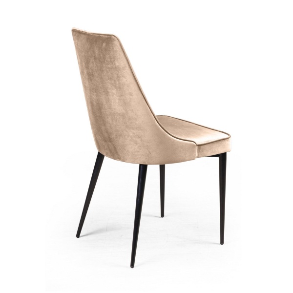 Стул Oliver, бархат бежевый 5/ чёрный конус от интернет-магазина IDODOM.RU